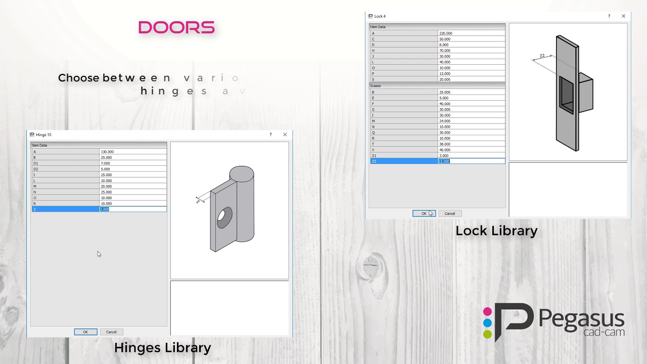 Pegasus CAD CAM Milling Wood