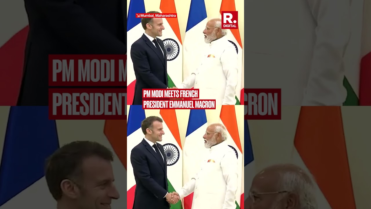 PM Narendra Modi Meets French President Emmanuel Macron in Mumbai