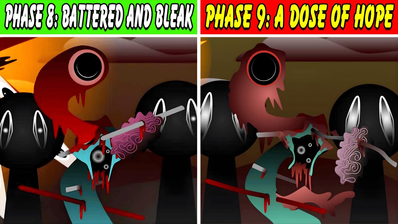 Incredibox Sprunki: Phase 8: Battered and Bleak Vs Phase 9: A Dose Of Hope (Best Mod)