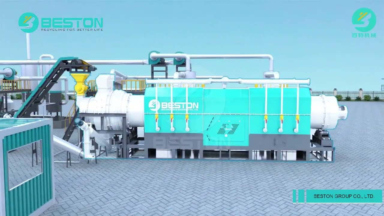 Beston Biochar Pyrolysis Equipment Working Process