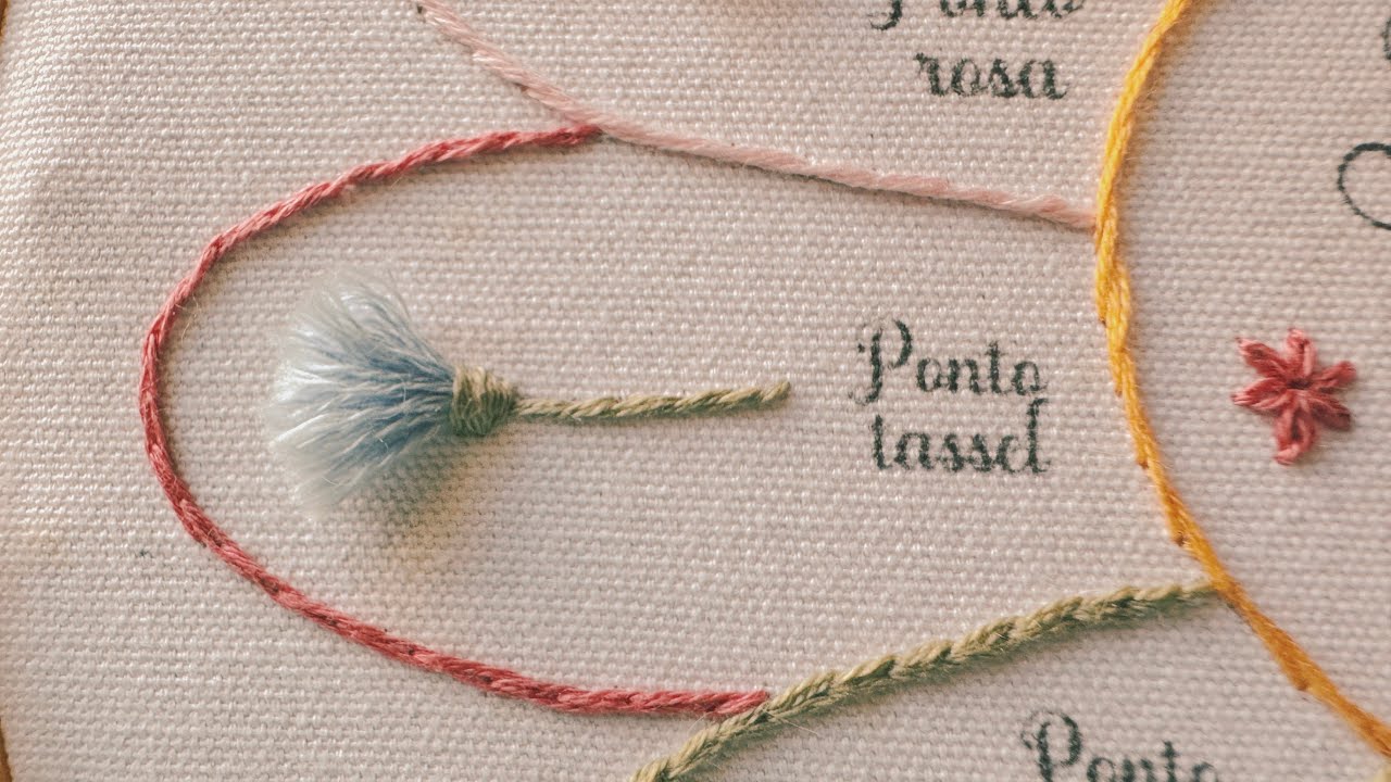 Como bordar o Ponto Tassel - Jardim dos Pontos