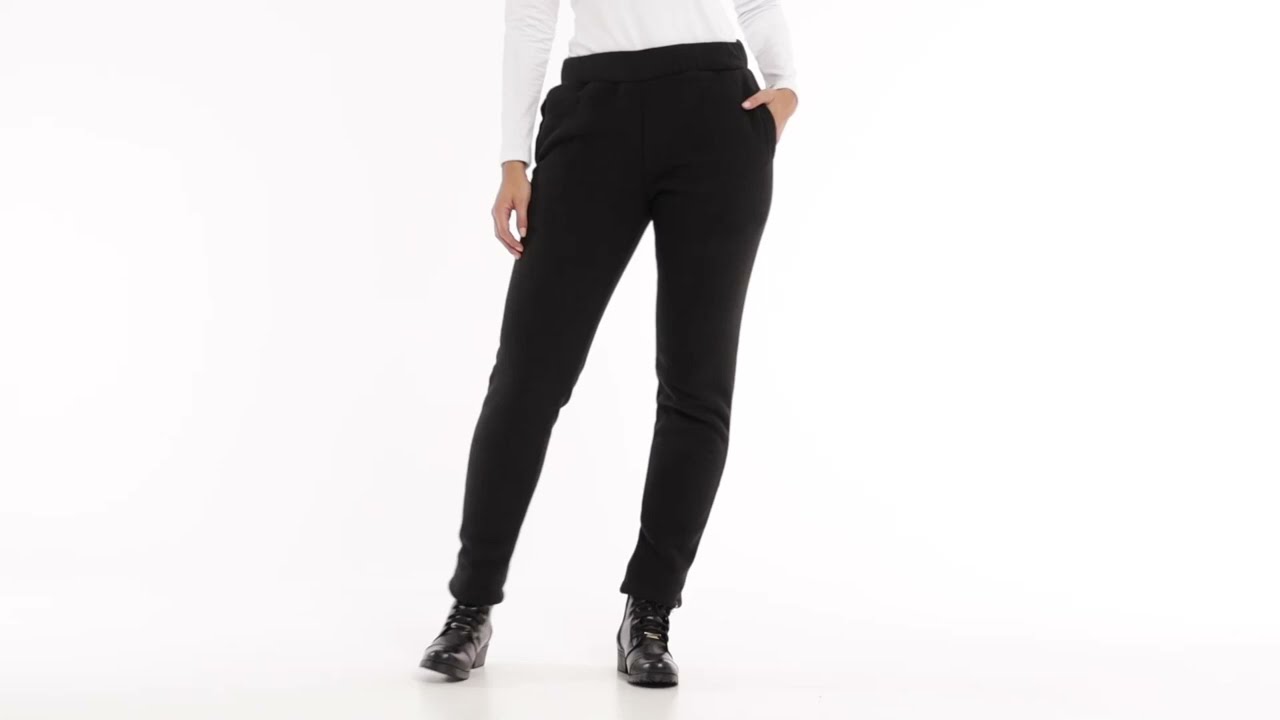 CAL&Ccedil;A FLEECE T&Eacute;RMICA FEMININA - 899 PRETO