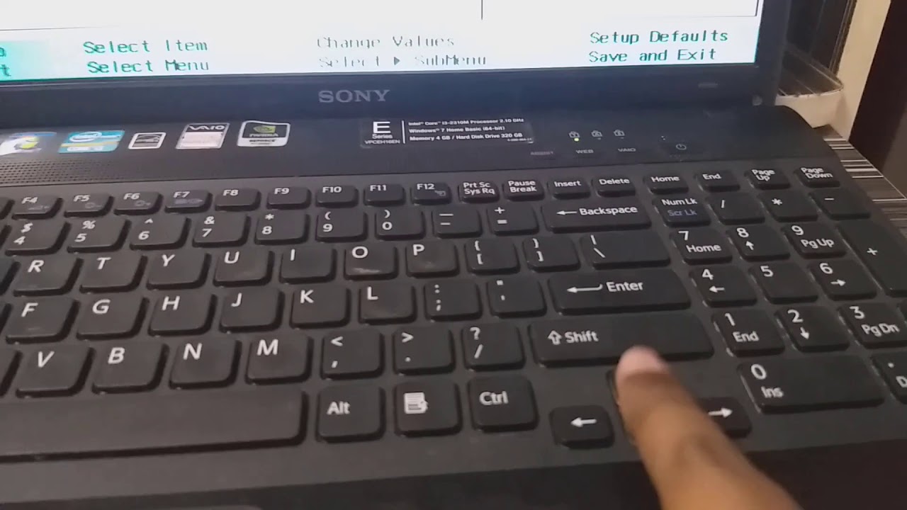 How to enter the Boot Options Menu on most Sony Vaio laptops