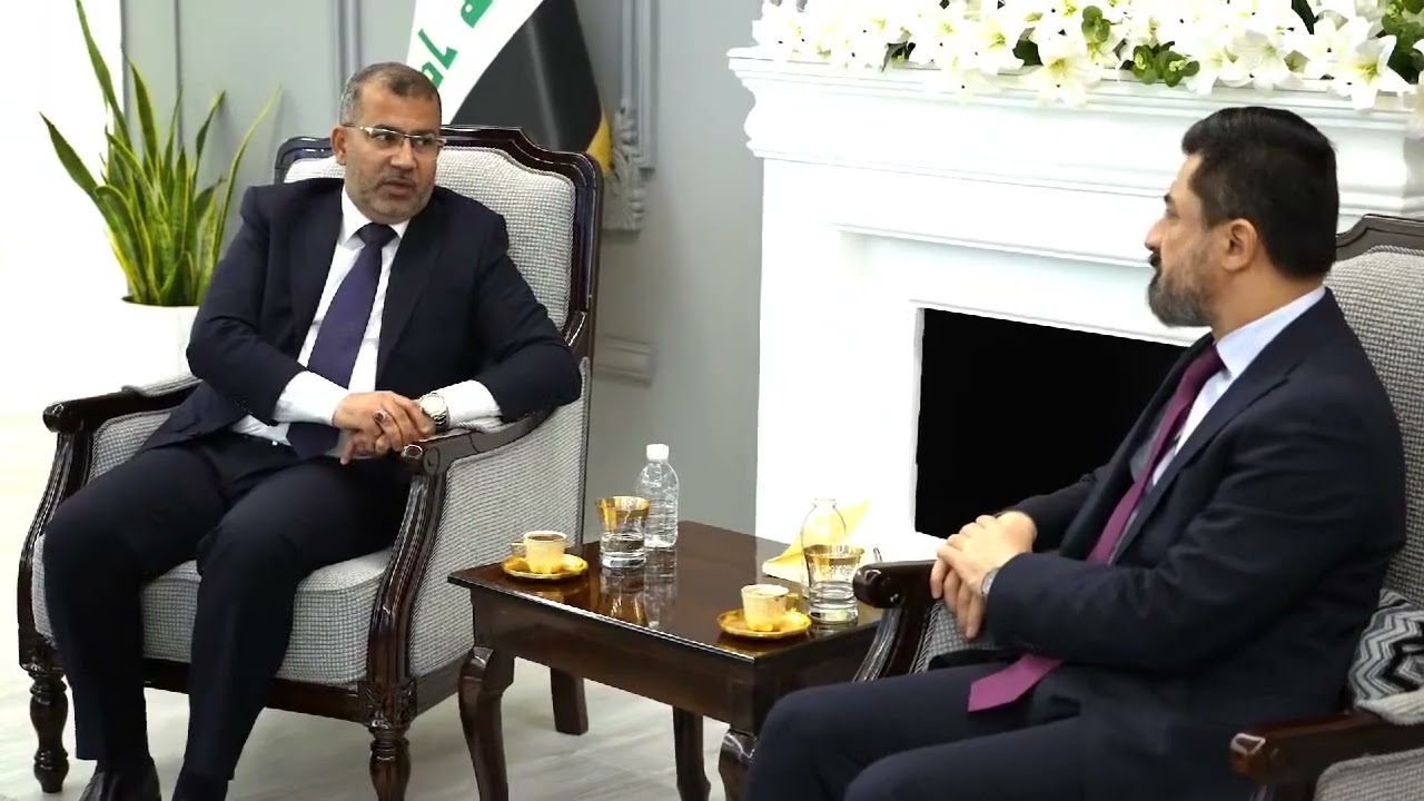 بالفيديو ..استقبال معالي وزير العدل د. خالد شواني، محافظ المثنى مهند العتابي