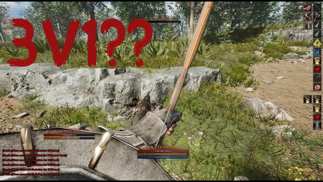 Mortal Online 2 Mounted Archer PVP -  Close 3v1