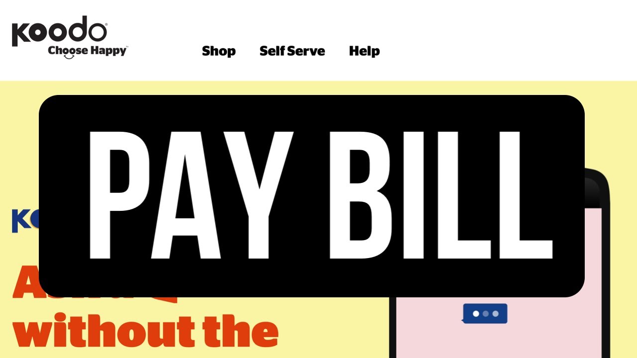 How to Pay your Koodo Mobile Bill Online