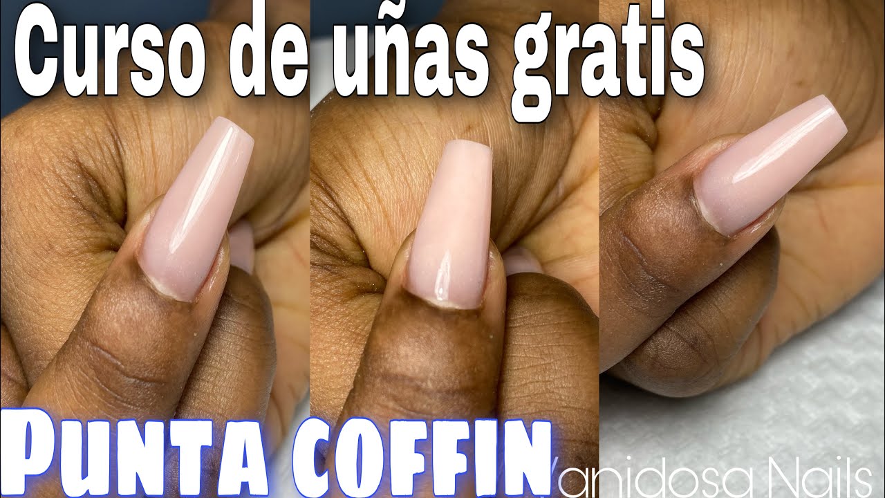 Clase#6 uña escultural punta coffin/como hacer uñas esculturales punta  coffin