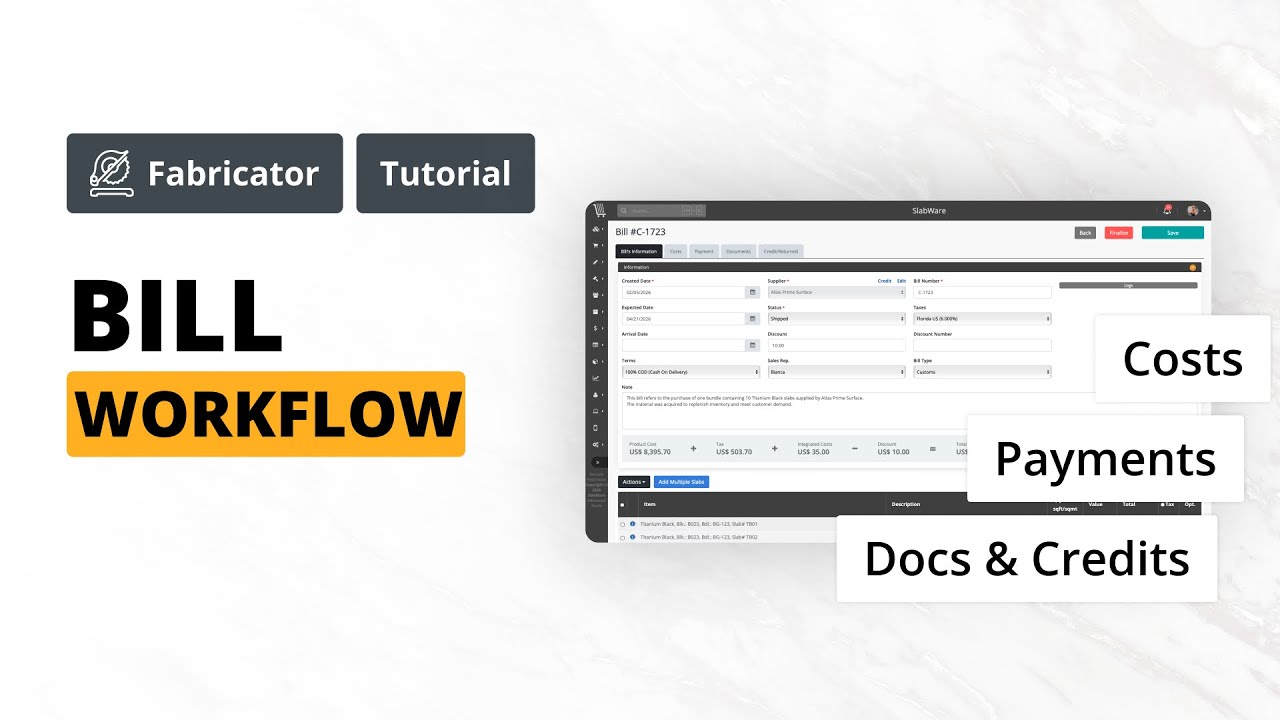 Bill Workflow | Fabricator