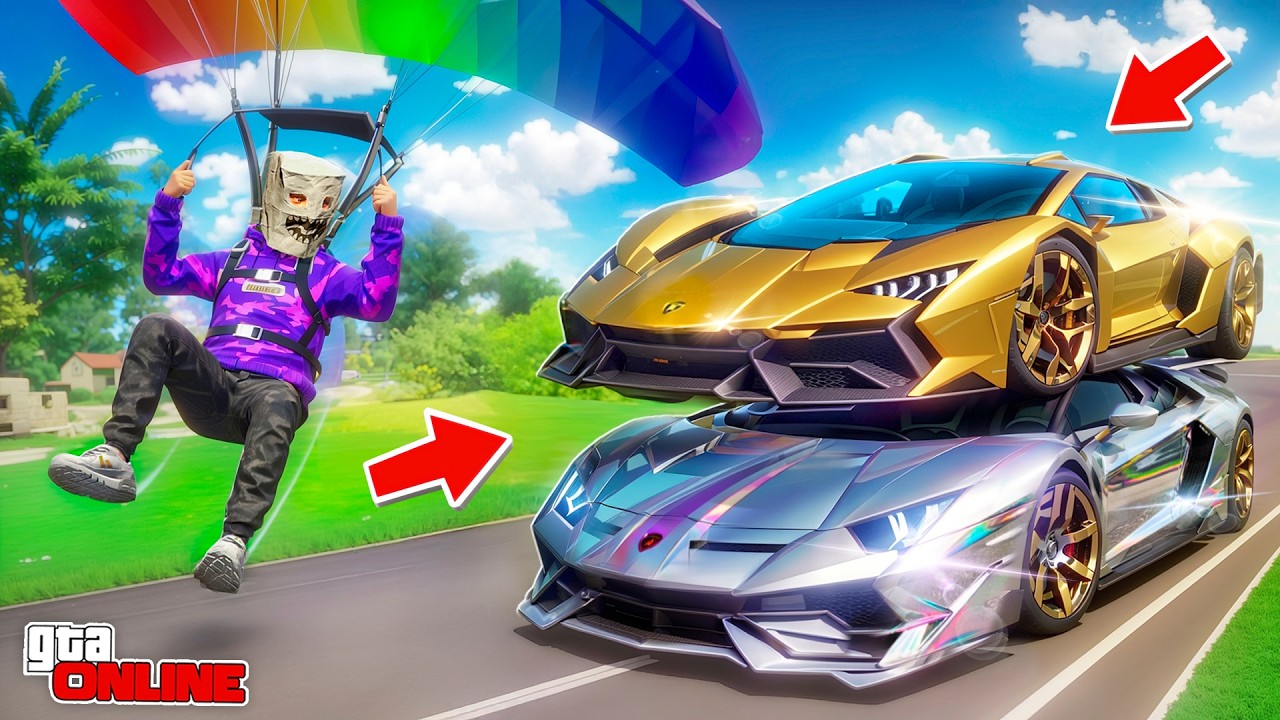 НАШЕЛ СРАЗУ 2 ЗОЛОТЫХ ЛАМБЫ НА ПАРАШЮТЕ! БИТВА ПАРАШЮТИСОВ В ГТА 5 ОНЛАЙН