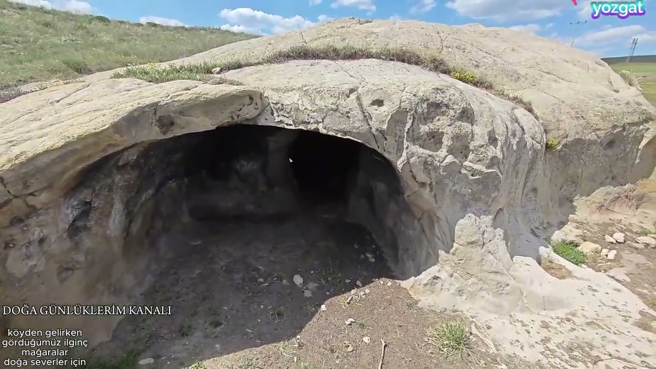 köyden gelirken gördüğümüz ilginç mağaralar doğa severler için