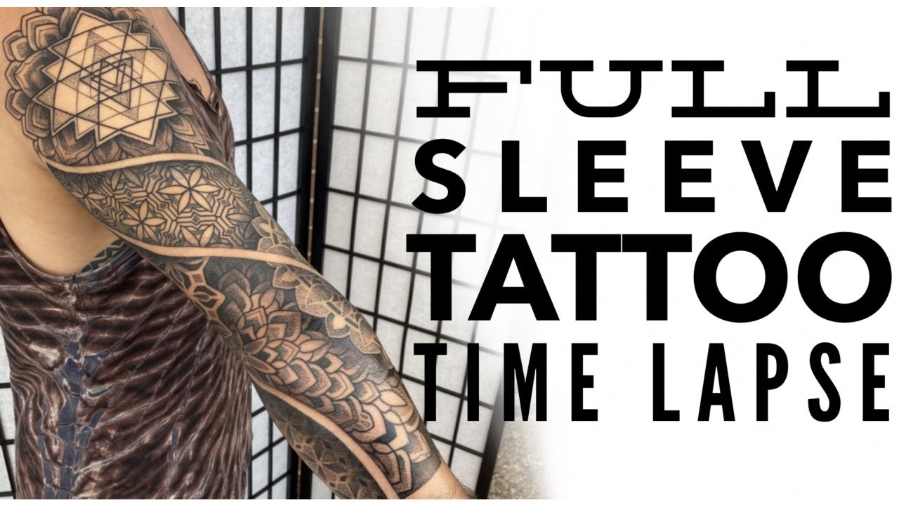 FULL SLEEVE - GEOMETRIC TATTOO TIME LAPSE -