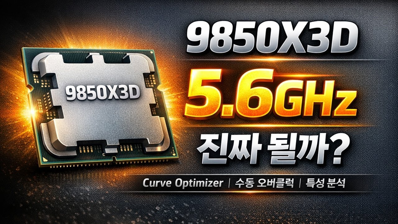 9850X3D ‘5.6GHz’… 진짜 찍히긴 할까? (순정/커옵/수동오버 실험)