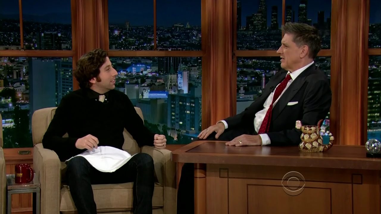 Late Late Show with Craig Ferguson 1/29/2013 Simon Helberg, Maria Bamford