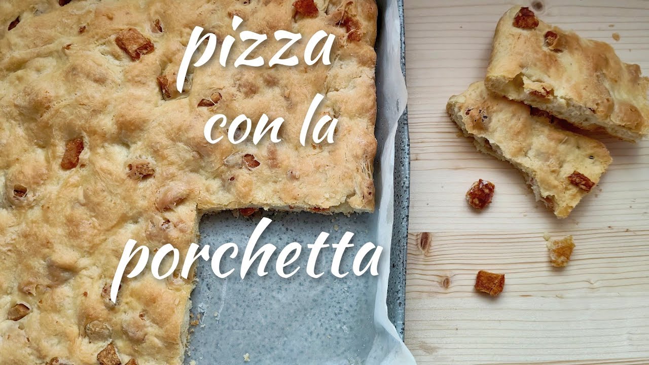 PIZZA CON SFRIGOLI DI PORCHETTA 🤍 grissini di crosta al forno