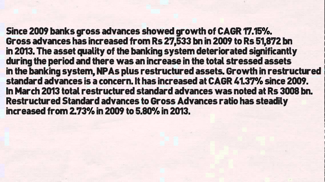 NPA and Restructured Assets