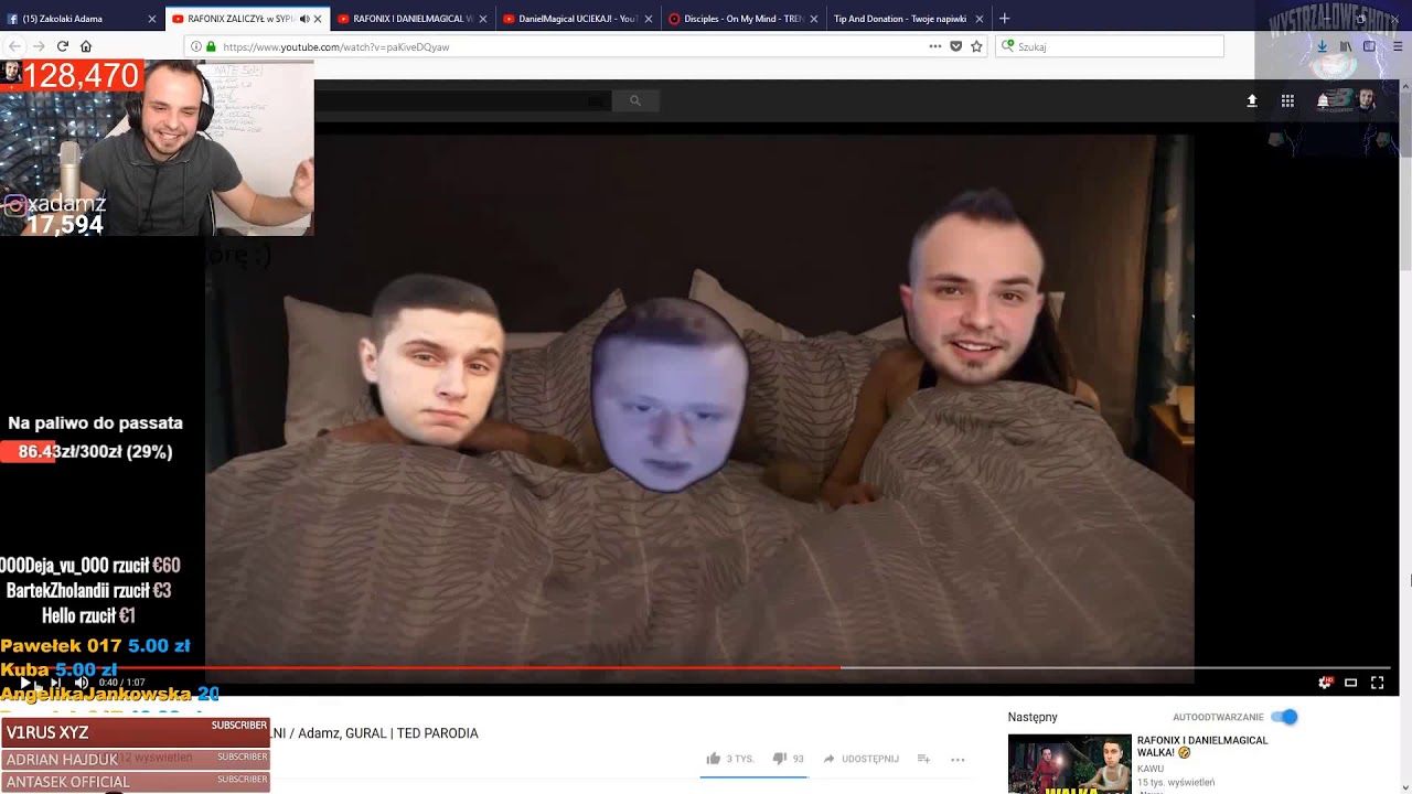 Adamz - Ogląda Rafonix zaliczył w sypialni *Nie Wytrzymuje ze śmiechu*