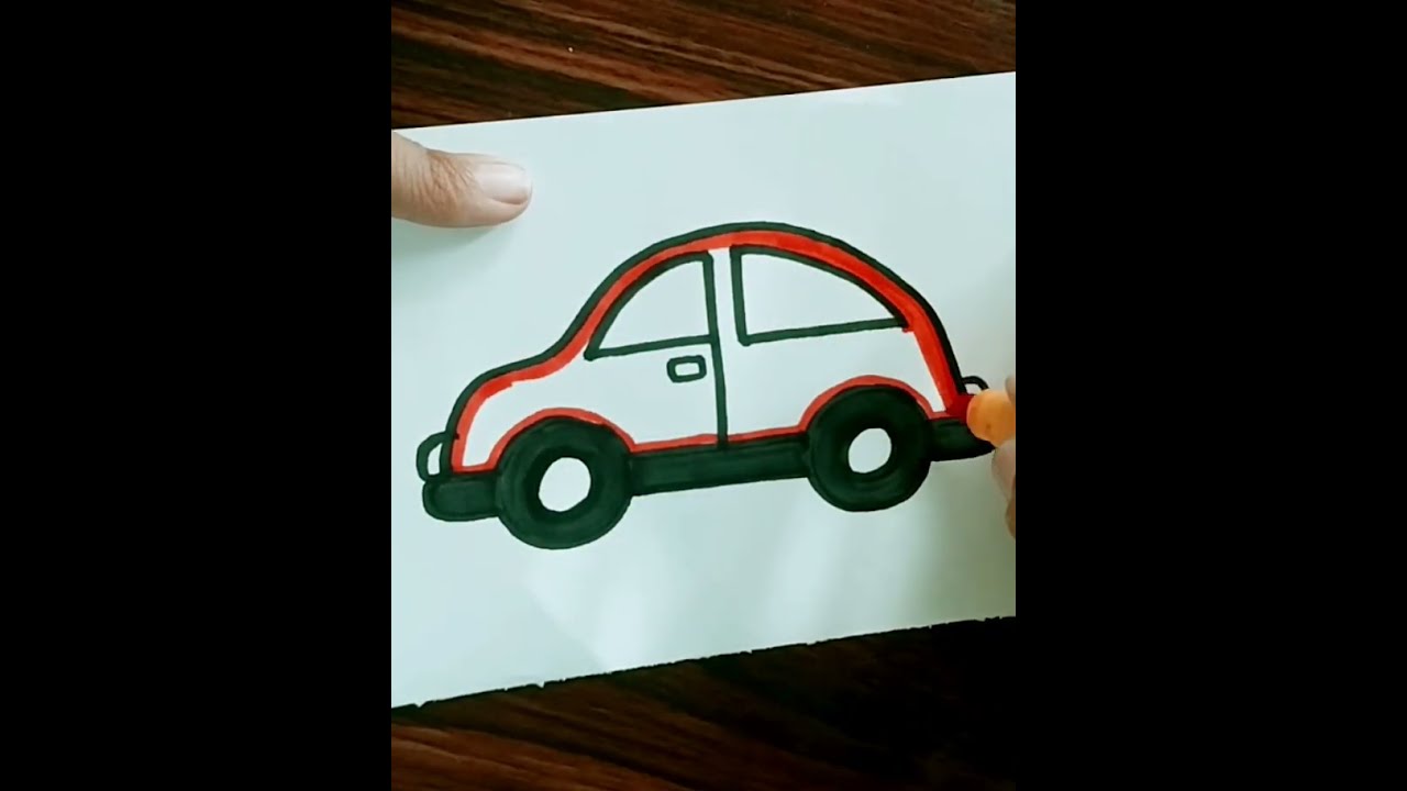 How to Draw a Car || Easy Car Drawing for Kids Step by Step #shorts #drawing #easydrawing #car #cute