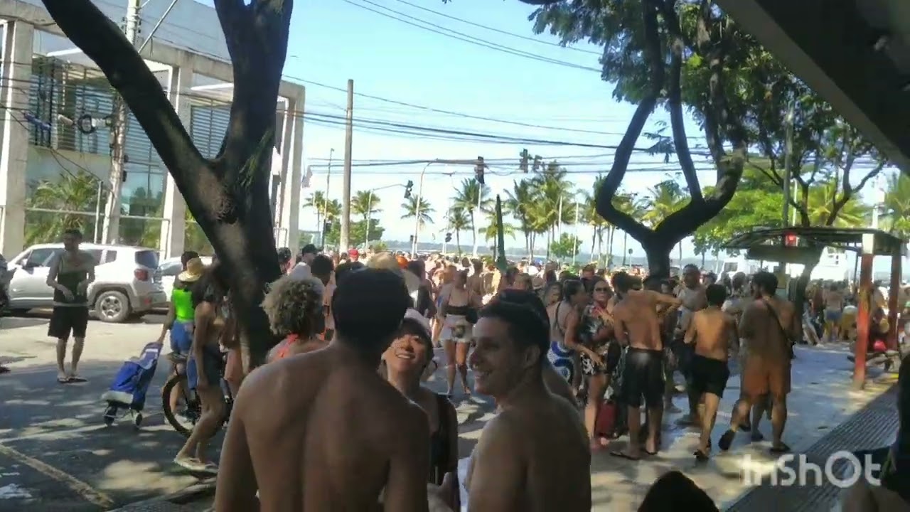 Bloco de carnaval na praia de Camburi, Vitória, Vix, ES.