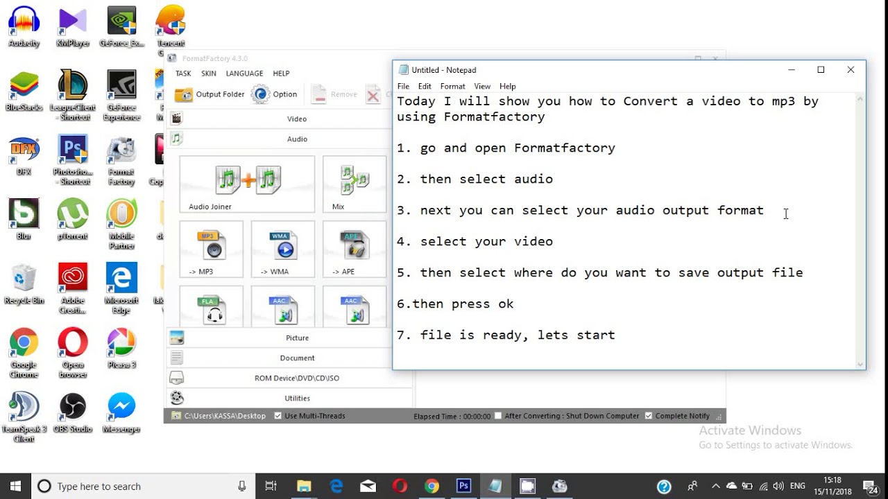 How to Convert Video to Audio in FormatFactory - Lakderana Vlog