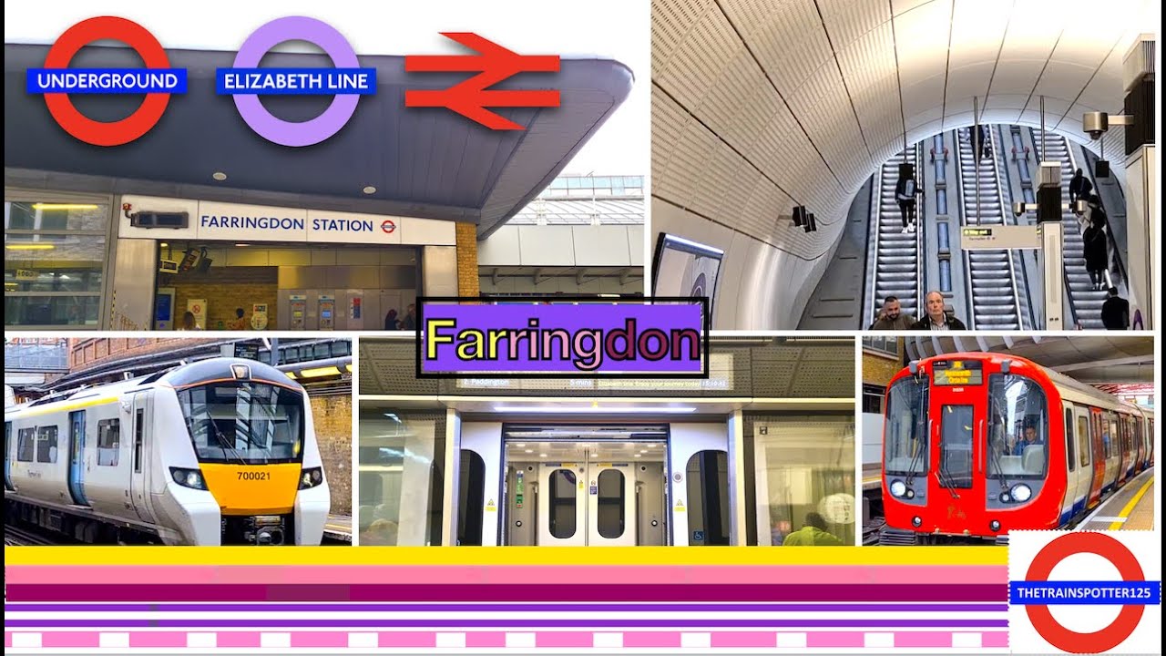 ALL THREE SERVICES!! Trains at Farringdon [ZFD] - TCS (25/05/2022)
