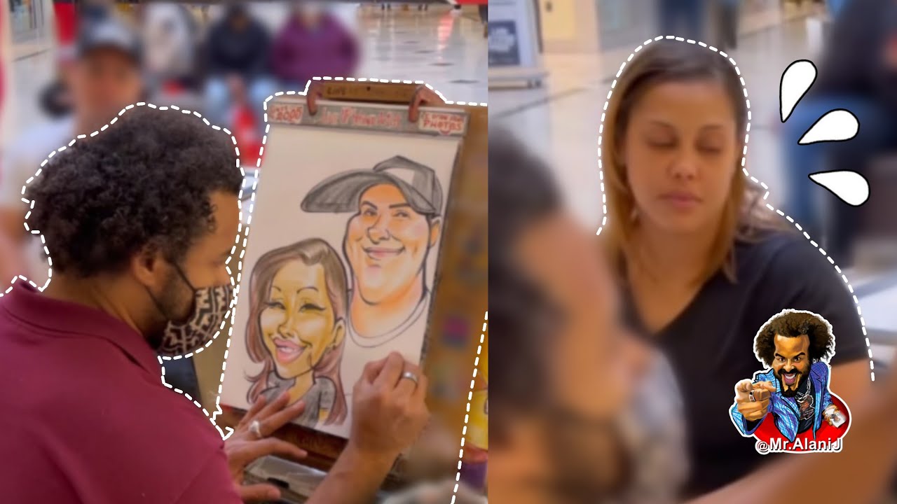 Speed caricature drawing - fast drawing and smooth coloring process - LIVE CARICATURE IN REAL TIME