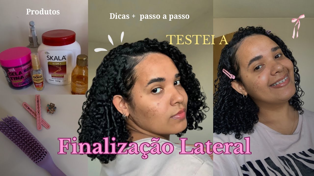 Testei a finalização lateral viral do momento/ Será que deu certo no meu cabelo?✨