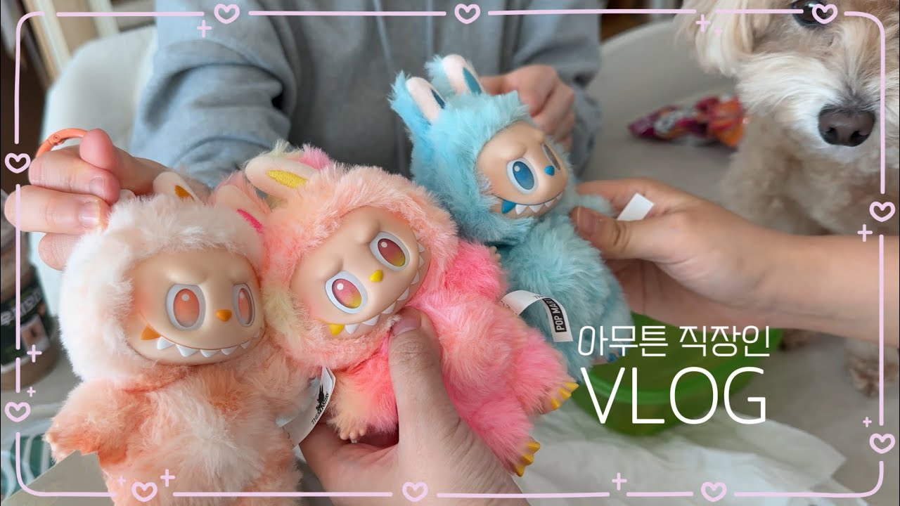 [vlog] 몇 발짝 늦은 라부부 랜덤깡 | 늦은 연말 선물🎁 | 딸기 도시락 챙겨 출근하는 딸기 처돌이🍓 | 크라임씬 재탕 | 마지막 방어회 | 한파오는날 강아지와의 일상🥶☃️