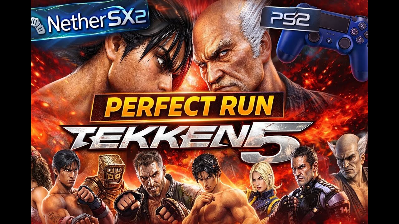 Tekken 5 Perfect Run 🔥 Every Match Won | NetherSX2 Emulation + DualShock 4