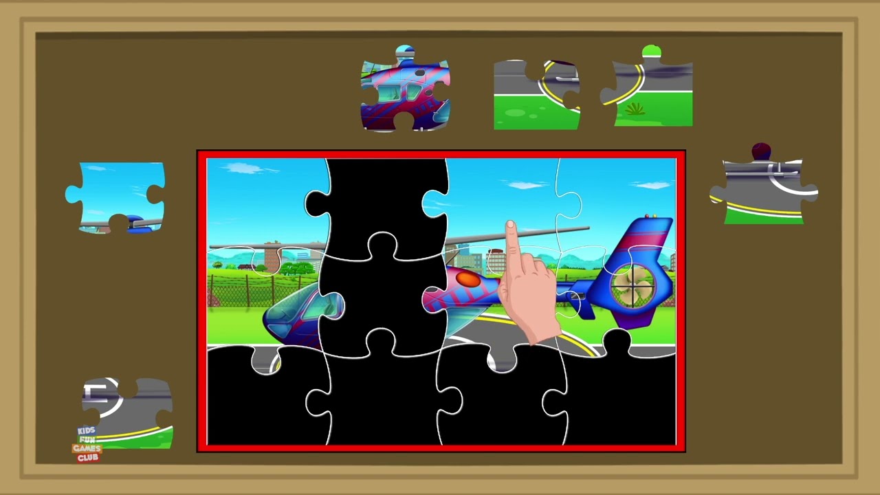 Helicopter Puzzle, Games Cartoon Video For Kids
