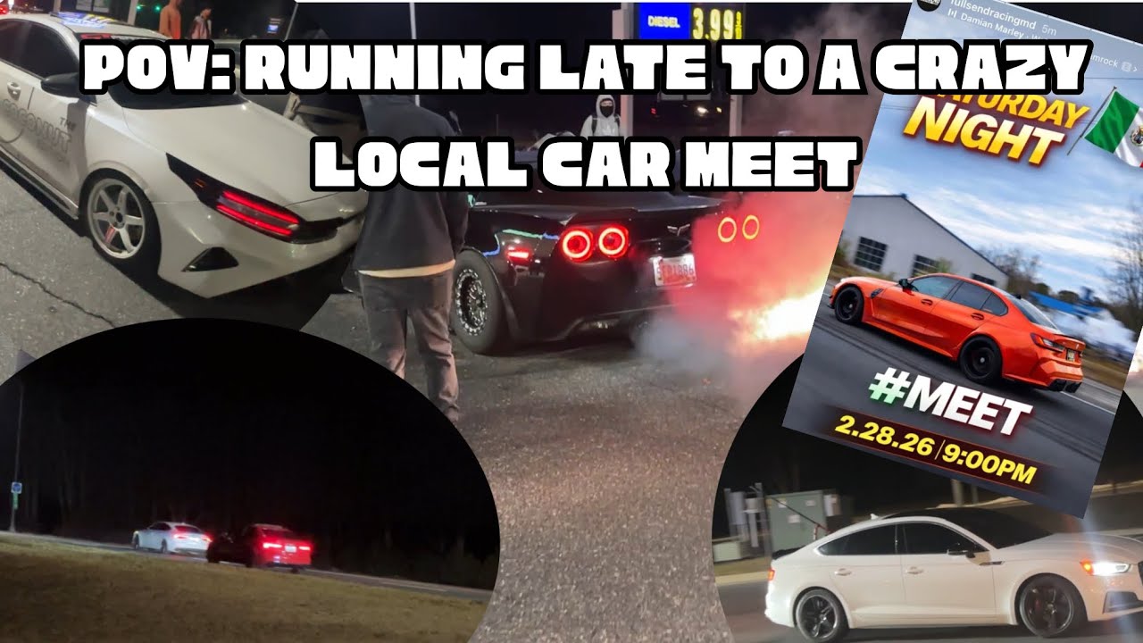 POV: Running late to a crazy local car meet !! 