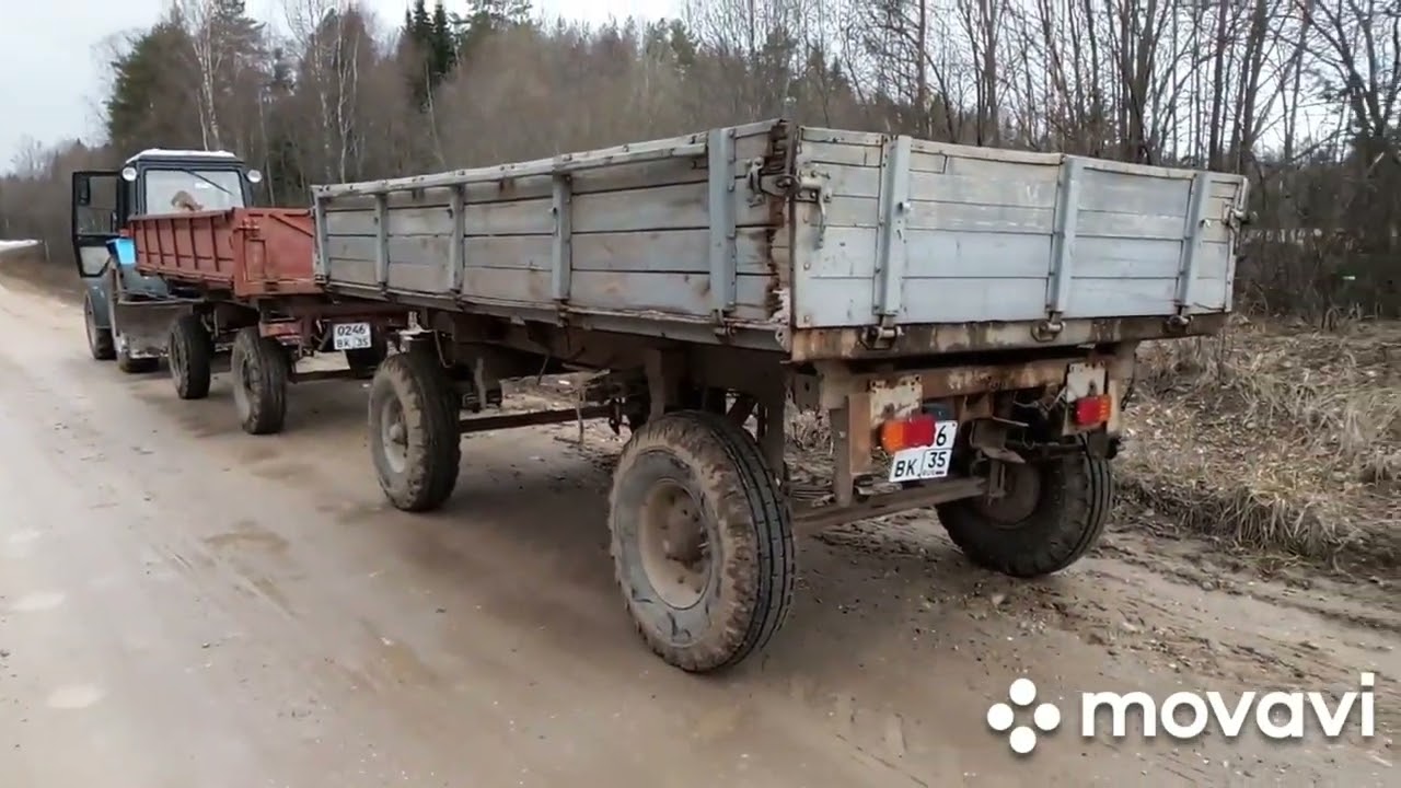 МтЗ-82.1 с двумя телегами 2птс4.