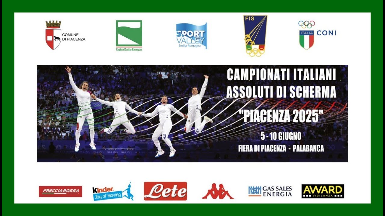 Campionati Italiani assoluti - PIACENZA - pedana VERDE - 10 giugno 2025