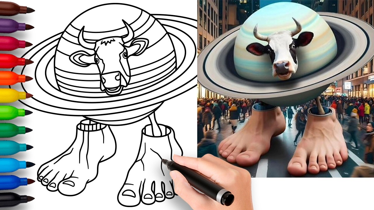HOW TO DRAW LA VACA SATURNO SATURNITA | Italian Brainrot Animals - Easy Step by Step Drawing