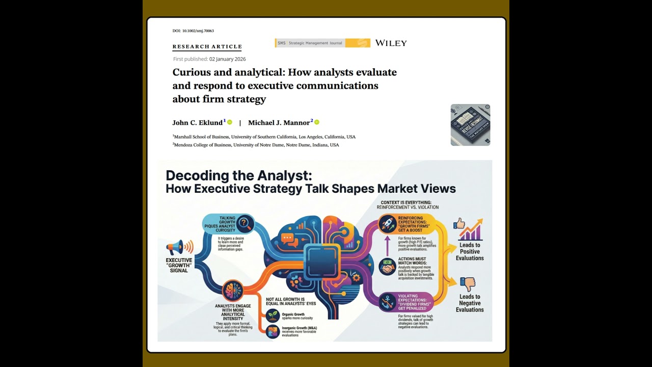 Curious and analytical (Eklund & Mannor, 2026) | FT50 SMJ