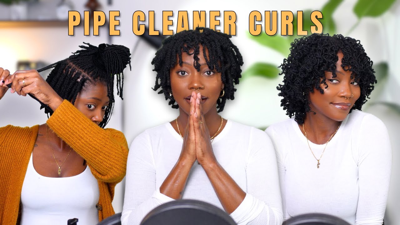 first time: trying pipe cleaner curls on my microlocs