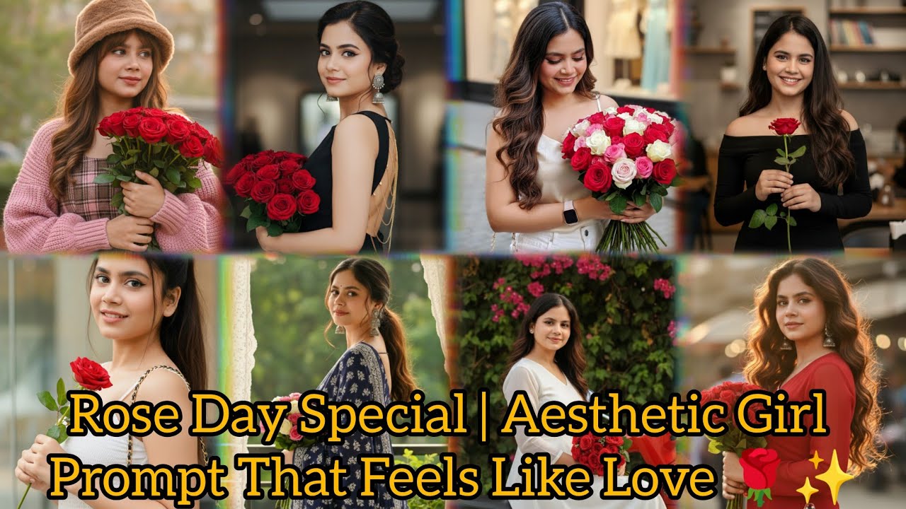 Rose Day Special | Aesthetic Girl Prompt That Feels Like Love 🌹✨||
