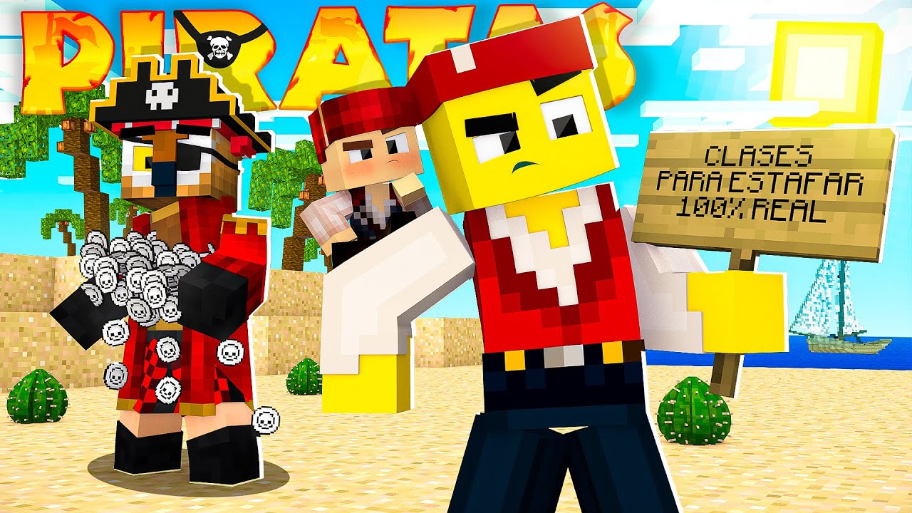 MINECRAFT PIRATAS | ME INTENTAN ESTAFAR Y LOS ESTAFO YO JAJA! #5