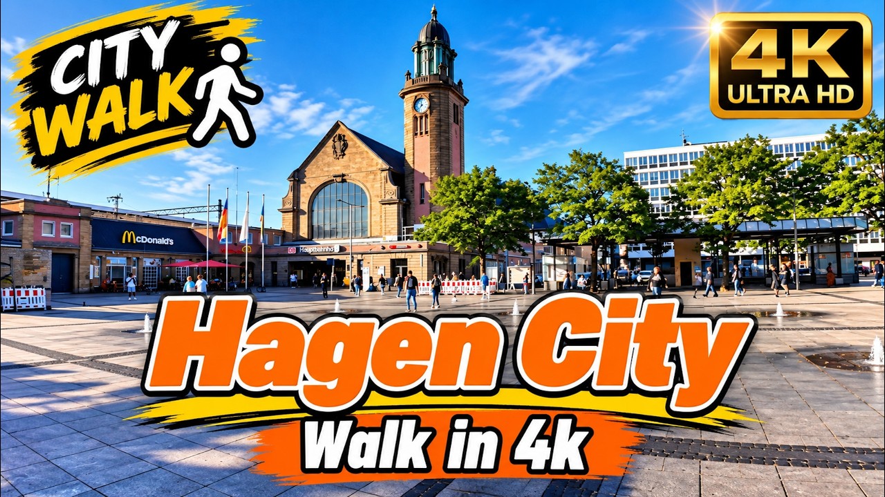 Hagen City Walk in 4K | Explore Real Germany’s Streets & Hidden Gems