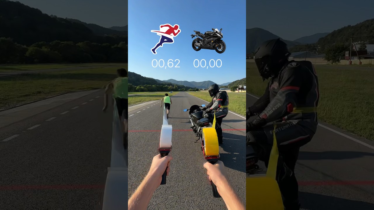 ❌💨 ATHLETE VS SPORT BIKE ⚡️ WHO DID WIN!? 🏆