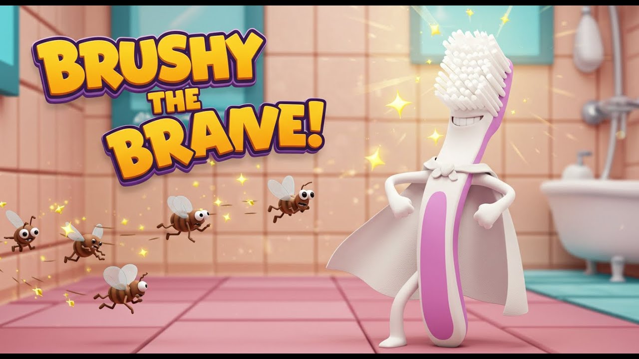 Brushy the Brave | The Toothbrush Song for Kids | Fun 3D Animated Nursery Rhym