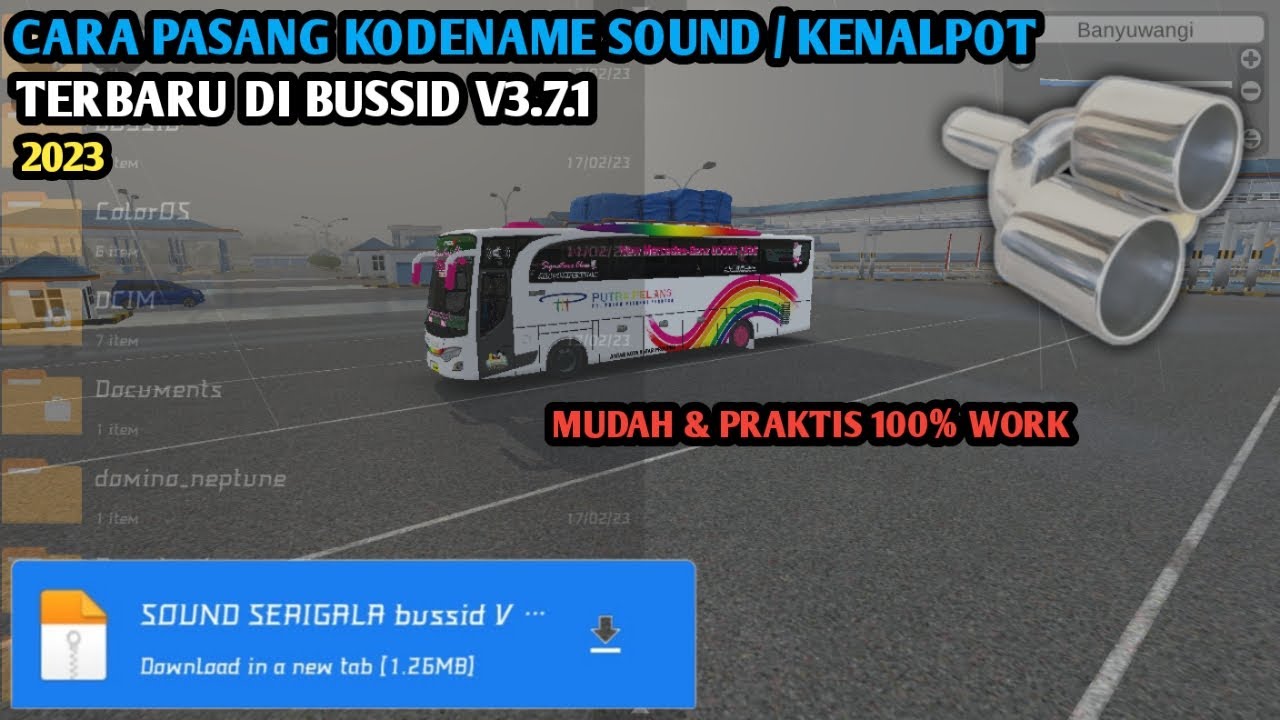 CARA❗❗DOWNLOAD KODENAME SOUND/KENALPOT || BUSSID V3.7.1