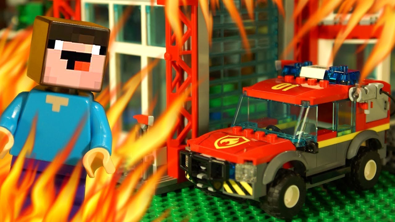 🔥 Лего ПОЖАР 🏀 LEGO NBA для Лего НУБика Майнкрафт - Мультики и Анимация для Детей