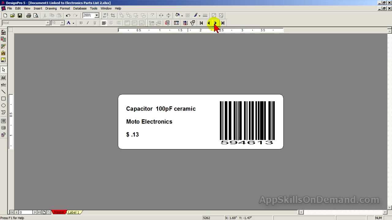 Avery Design Pro Lesson 12 - Generate labels from Excel tables.