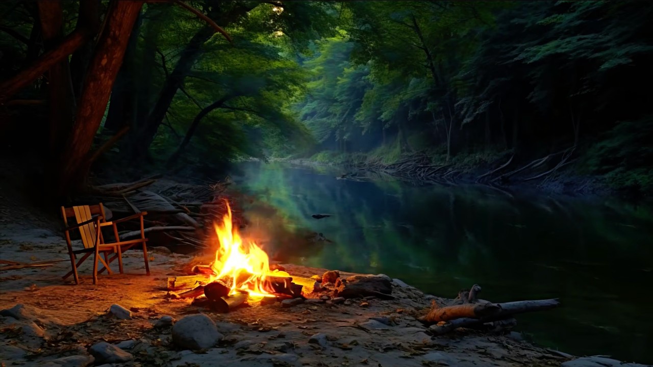 [NO ADS] Relaxing Campfire Guitar Music 🔥 Peaceful Acoustic Music for Sleep & Stress Relief