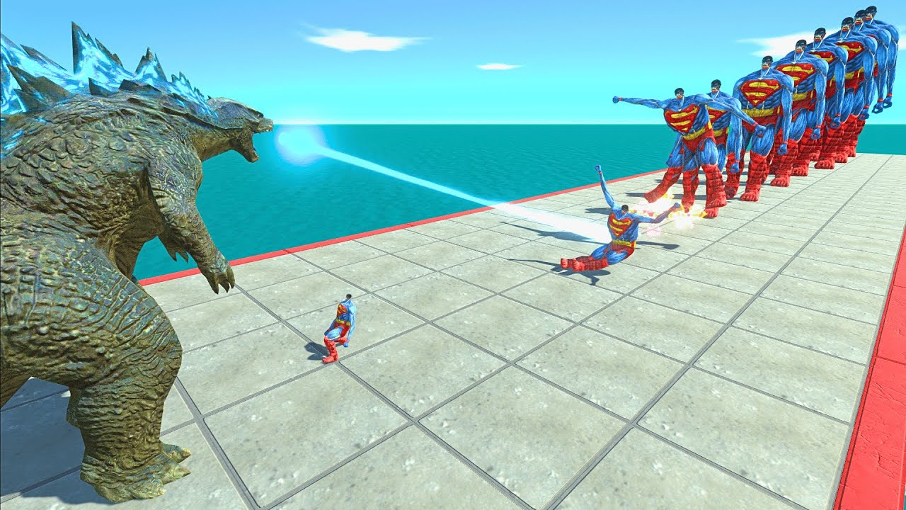 All Kaiju Monsters vs 10 Levels of Superman Colossal Titan – ARBS Size Comparison