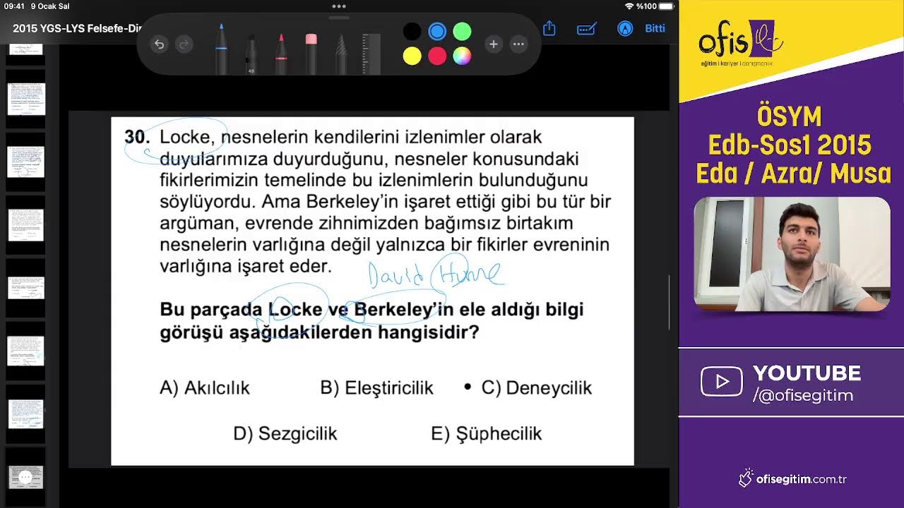 2025 YKS Kampı 7. Gün  - 2015 ÖSYM Edebiyat - Sosyal 1 Çözümleri