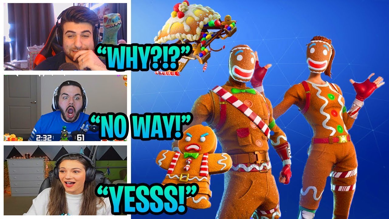 STREAMERS REACT TO *RARE* MERRY MARAUDER & GINGER GUNNER SKINS BACK! FortniteNonStop