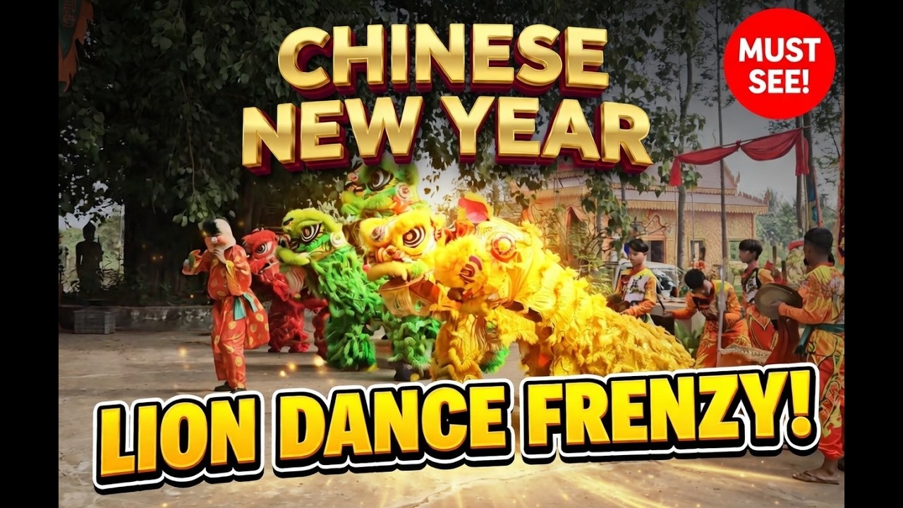 Epic Lion 🦁 Dance Performance  Chinese New Year 2026 🥁🧧