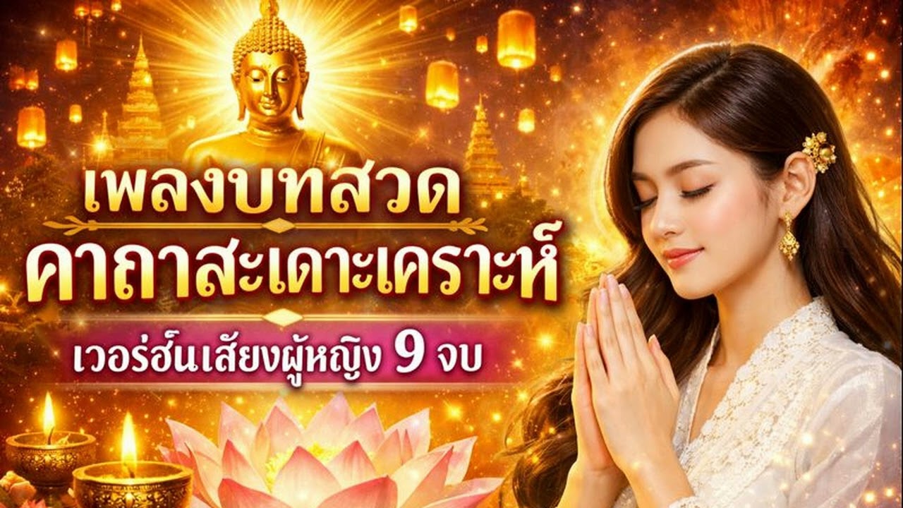เพลงบทสวดคาถาสะเดาะเคราะห์ (เสียงผู้หญิง) 9 จบ ฟังสบาย ต่อชะตา ชีวิตรุ่งเรือง #9จบ