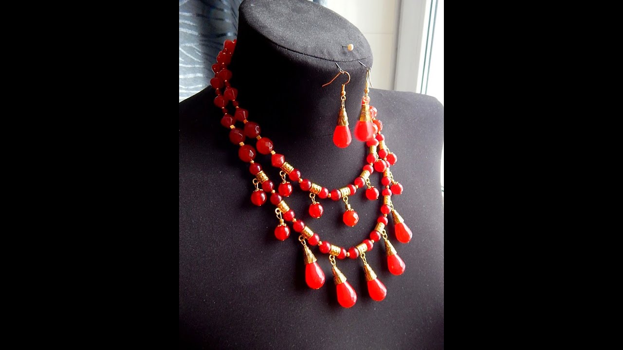 Моделирование ожерелий,урок 1, колье в два ряда